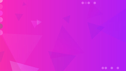 Poster - Abstract gradient pink background with triangle shapes and circles. Vector stock illustration.