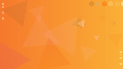 Poster - Abstract gradient orange background with triangle shapes and circles. Vector stock illustration.