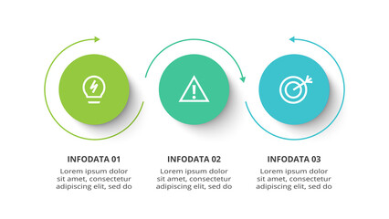 Poster - Creative concept for infographic with 3 steps, options, parts or processes. Business data visualization.