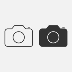 Wall Mural - camera icon isolated on background. multimedia symbol modern, simple, vector, icon for website desig