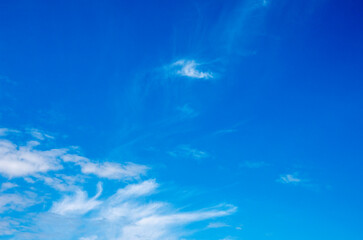 Wall Mural - blue sky background with white clouds