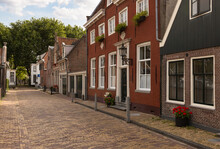 Picturesque Street Of The Town Of Edam In The Netherlands.