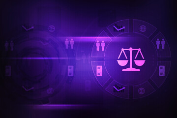 Poster - 2d illustration abstract scale concept
