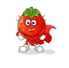 Sticker - tomato heroes vector. cartoon character