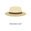 Panama hat  illustration on transparent background