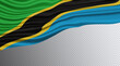 Tanzania Wavy Flag clipping path