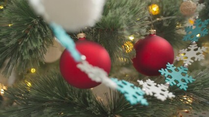 Wall Mural - Christmas tree with Christmas ball