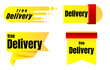 © sopon - Set of collection delivery banners, yellow shipping labels and modern website special offers tag on white background, online sales promotion illustration vector.