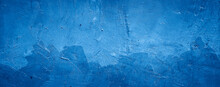 Abstract Blue Texture Cement Concrete Wall Background