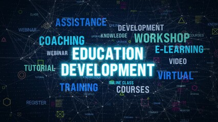 Wall Mural - education development coaching workshop concept video