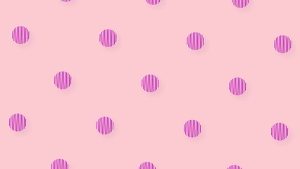 Poster - Pattern of pink geometric shapes in retro, memphis 80s 90s style. Animated vintage abstract background. Seamless pop art design. 4K video motion