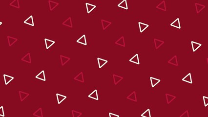 Poster - Pattern of red and white geometric shapes in retro, memphis 80s 90s style. Animated vintage abstract background. Seamless pop art design. 4K video motion