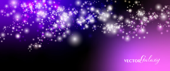 Wall Mural - space background. magical color galaxy with realistic nebula and lots of shining stars. infinite uni