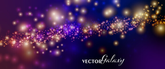 Wall Mural - space background. magical color galaxy with realistic nebula and lots of shining stars. infinite uni