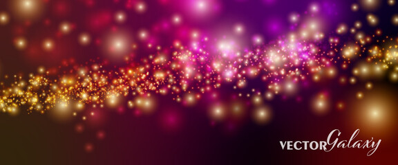 Wall Mural - space background. magical color galaxy with realistic nebula and lots of shining stars. infinite uni