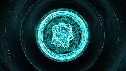 Wall Mural - a black hole portal in the middle of the universe (3d rendering)