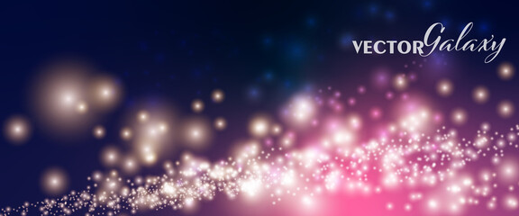 Wall Mural - space background. magical color galaxy with realistic nebula and lots of shining stars. infinite uni