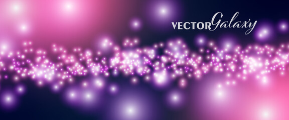 Wall Mural - space background. magical color galaxy with realistic nebula and lots of shining stars. infinite uni