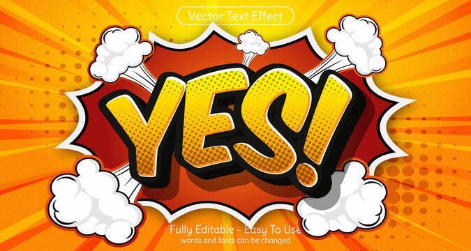 Text effect Yes editable comic style effect template