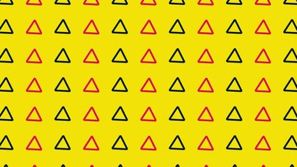 Poster - Pattern of pink and black geometric shapes in retro, memphis 80s 90s style. Animated vintage abstract background. Seamless pop art design. 4K video motion