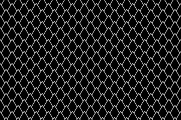 Black dragon squama geometric seamless background. Graphic simple pattern or roof texture. Minimal wallpaper. Reptile decorative skin or mermaid tail.