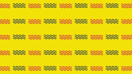Poster - Retro abstract 80s 90s design pattern background. Memphis style with geometrical shapes of different vintage colors. Seamless pop art design. 4K video motion