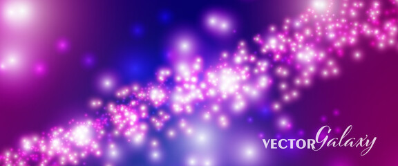 Wall Mural - space background. magical color galaxy with realistic nebula and lots of shining stars. infinite uni