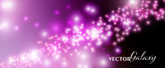 Wall Mural - space background. magical color galaxy with realistic nebula and lots of shining stars. infinite uni