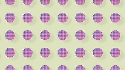 Poster - Pattern of geometric shapes in retro, memphis 80s 90s style. Animated vintage abstract background. Seamless pop art design. 4K video motion