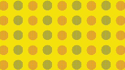 Poster - Retro abstract 80s 90s design pattern background. Memphis style with geometrical shapes of different vintage colors. Seamless pop art design. 4K video motion