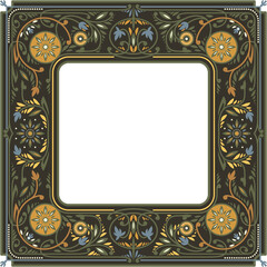 Wall Mural - Victorian Floral Square Frame