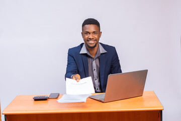 Wall Mural - A closeup of a young man working