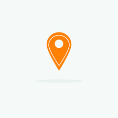 vector icon of simple forms of point of location