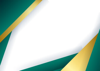 Aufkleber - Dark green and gold abstract background modern minimalist for presentation design. Suit for business, corporate, institution, party, festive, seminar, and talks.
