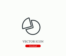 Poster - Diagram vector icon. Editable stroke. Symbol in Line Art Style for Design, Presentation, Website or Apps Elements, Logo. Pixel vector graphics - Vector