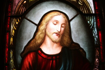 Canvas Print - Jesus on Stained Glass