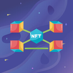 Isolated NFT icon Digital transaction concept Vecto