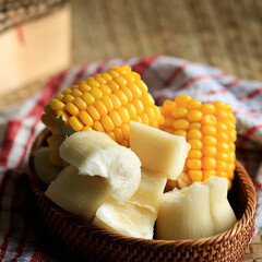 Boiled Corn and Cassava