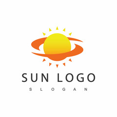 Wall Mural - Sun Logo Design Template, abstract creative sun icon