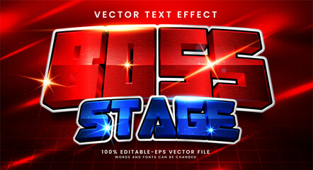 Wall Mural - Boss stage 3D text effect, editable text style and suitable for game assets.