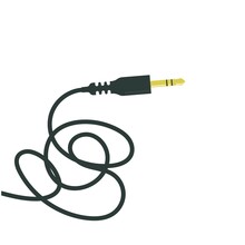 Audio Jack With Tangled Cable Vector Illustration Design Template