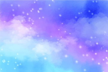 Wall Mural - hand painted pastel sky background