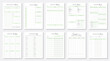 Minimalist planner pages templates. Printable Life & Business Planner Set. Life and business planner 2022. Daily, Weekly, Monthly, Travel, Budget, Grocery, Password, Habit, Social, Medication Planner.