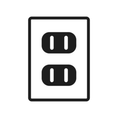 Poster - A simple power icon. An electrical outlet. Vector.