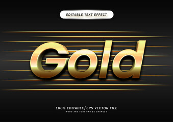 Poster - Gold text style effect. Luxury style font editable text effect