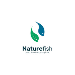 Wall Mural - Nature fish logo vector illustration