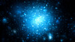 Blue glowing global cluster background