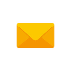 Poster - Classic yellow closed paper envelope for send letter correspondence vector flat illustration