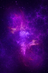 Nebula and galaxies in space. Abstract cosmos background