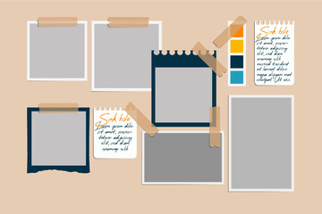 frames on a wall mood board